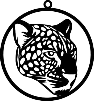 Leopard, 3D-printade örhängen