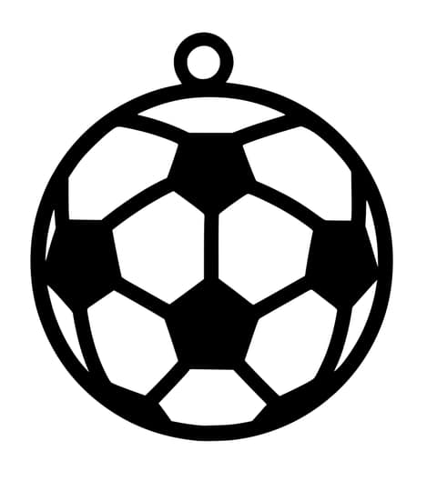 Fotboll i svart, 3D-printade örhängen (bild 2)
