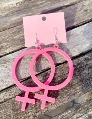 Kvinnosymbol, 3D-printade örhängen