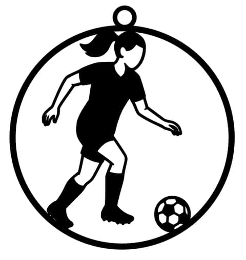 Fotbollsspelare i svart, 3D-printade örhängen (bild 2)