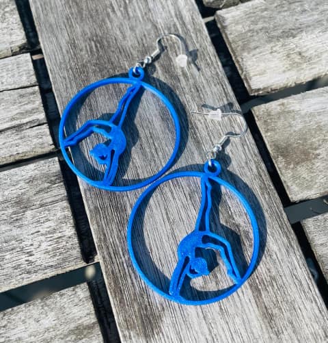 Gymnastik, 3D-printade örhängen